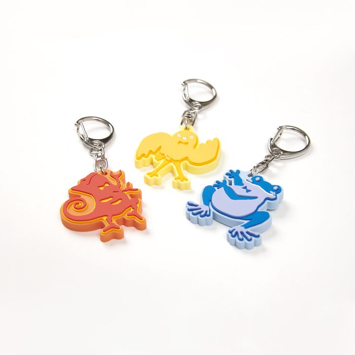 「月と猫のダンス」再び踊る動物ランダムラバーキーホルダー